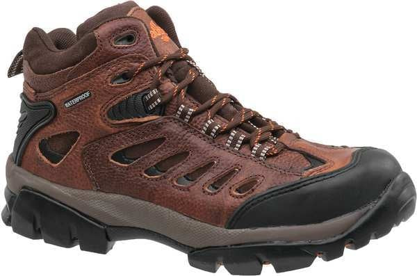 Size 13 Men's Hiker Boot Steel Work Boot, Brown