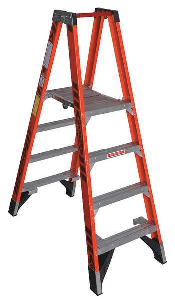 6 ft Fiberglass Twin Platform Stepladder