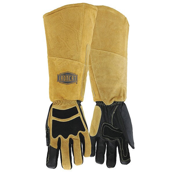 Stick Welding Gloves, Goatskin Palm, XL, PR