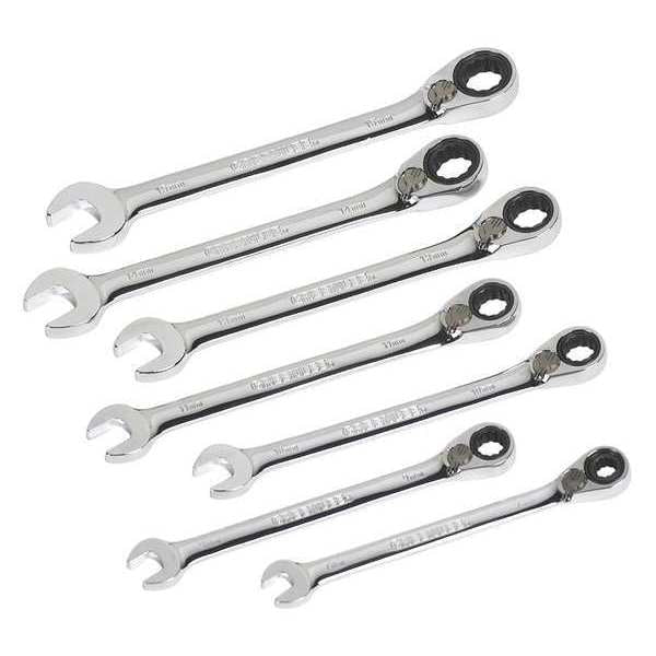 Wrench Set, Ratchet 7 Pc-Metric