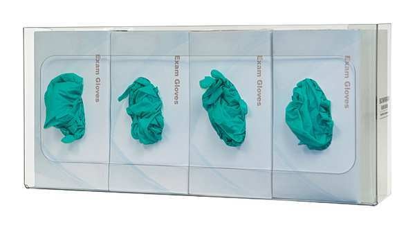 Glove Box Dispenser, PETG, 22-29/64 in. W