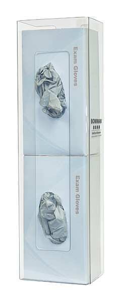Glove Box Dispenser, PETG, 5-45/64 in. W