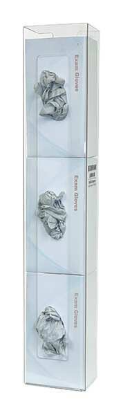 Glove Box Dispenser, PETG, 5-1/2 in. W