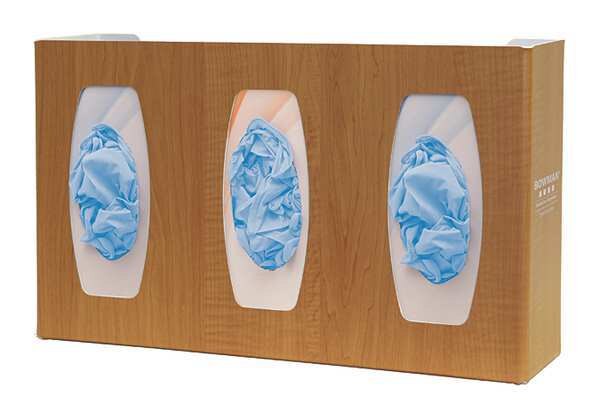 Glove Box Dispenser, (3) Boxes, Maple