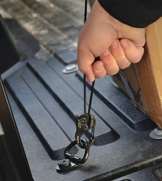 Rope Tightener, Black, Aluminum