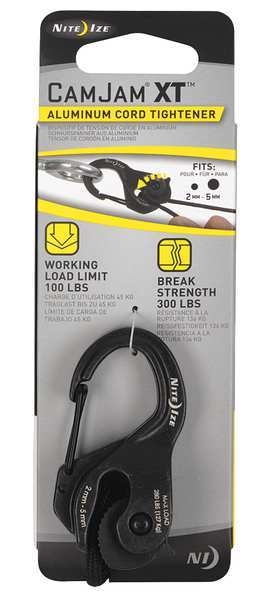 Rope Tightener, Black, Aluminum