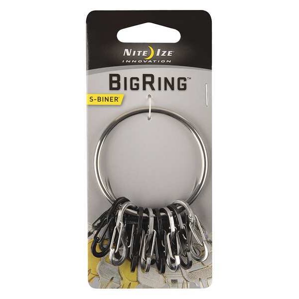 Key Rack, Round Ring Type, 2 in Ring Size, Black