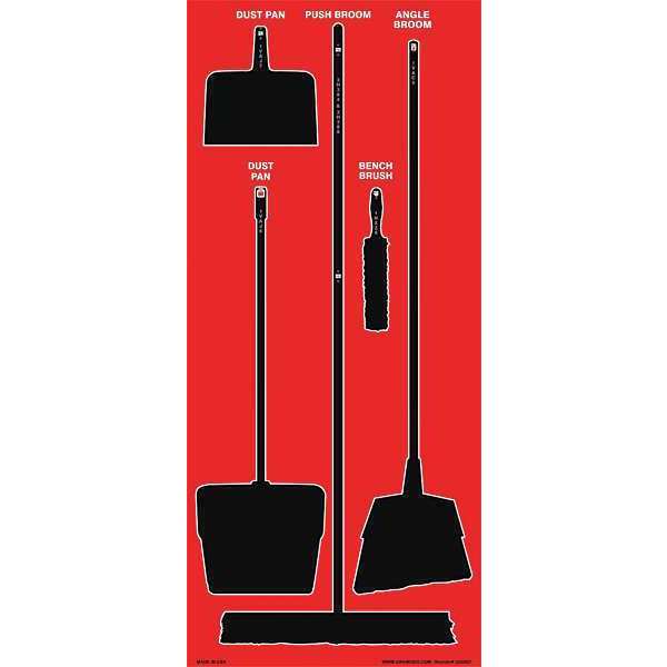 Store-Boardsâ¢, 68x30 in, Black/Red, Ultra Aluma-Liteâ¢