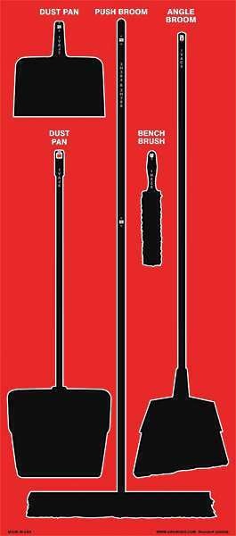 Store-Boardsâ¢, 68x30 in, Black/Red, Accu-Shieldâ¢