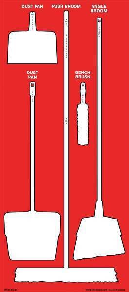 Store-Boardsâ¢, 68x30 in, White/Red, Ultra Aluma-Liteâ¢