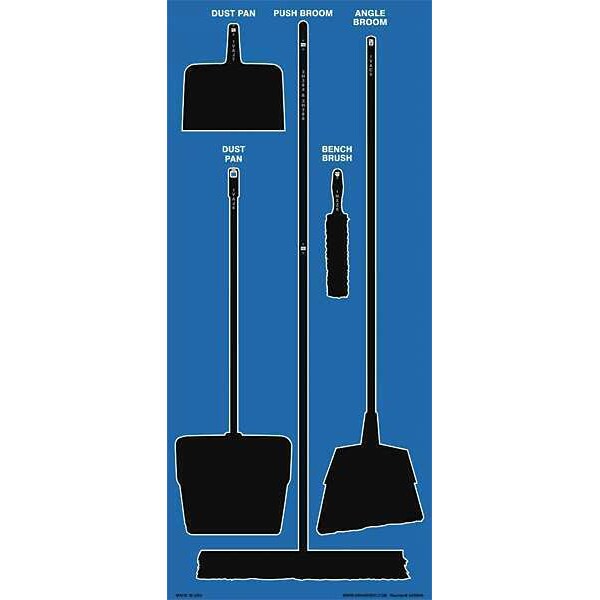 Store-Boardsâ¢, 68x30 in, Black/Blue, Max-Duty Aluminum