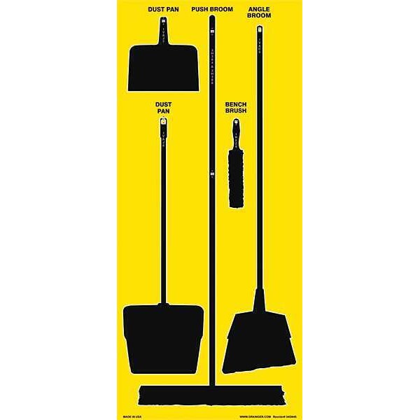 Store-Boardsâ¢, 68x30 in, Black/Yellow, Ultra Aluma-Liteâ¢