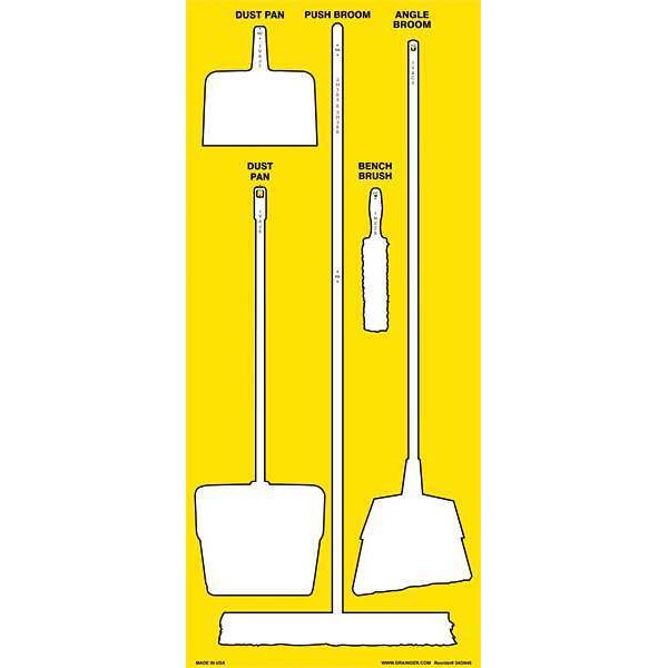 Store-Boardsâ¢, 68x30 in, White/Yellow, Ultra Aluma-Liteâ¢