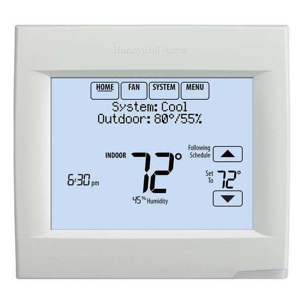 WiFi Thermostat, 7 Programs, 3 H 2 C, Wall Mount, Hardwired, 20/30VAC