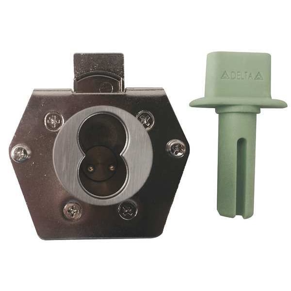 Interchangeable Core Drawer Dead Bolt, Coreless, SFIC Key, For Material Thickness 1 1/16 in