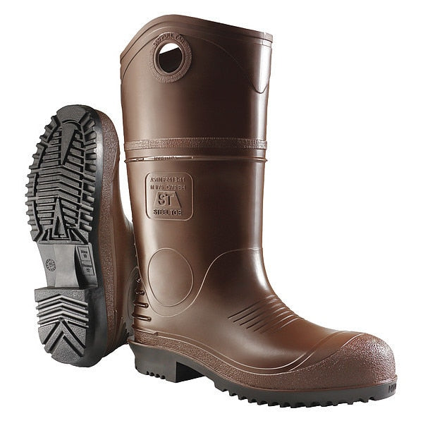Men's Steel Rubber Boot Brown
