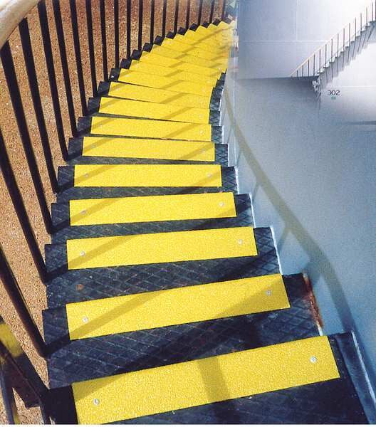 Anti-Slip Stair Nosing, Yellow, 23-5/8in W, 02-635