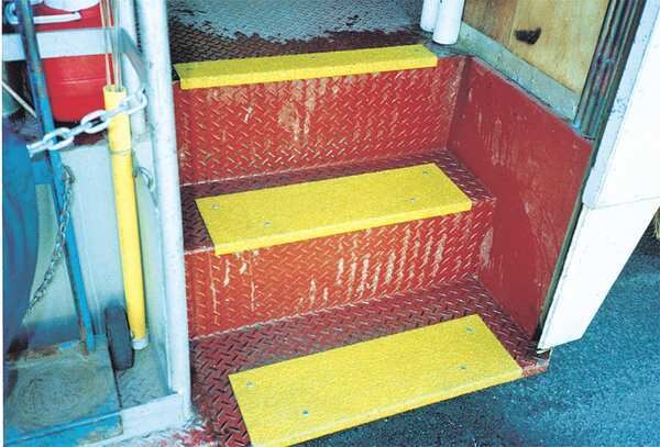 Anti-Slip Stair Nosing, Yellow, 23-5/8in W, 02-635