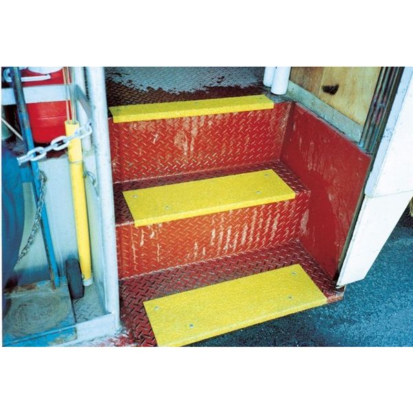 Anti-Slip Stair Nosing, Yellow, 23-5/8in W, 02-685