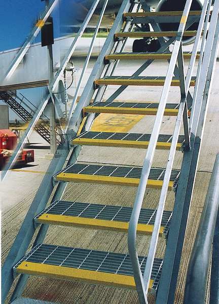 Anti-Slip Stair Nosing, Yellow, 29-1/2in W, 02-640