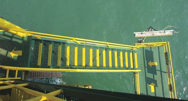 Anti-Slip Stair Nosing, Yellow, 23-5/8in W, 02-685