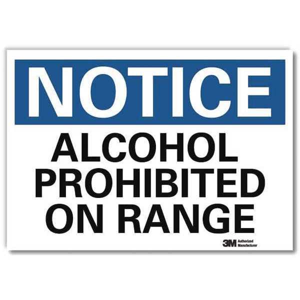 Notice Sign, 10 in H, 14 in W, Reflective Sheeting, Horizontal Rectangle, English, U5-1033-RD_14X10