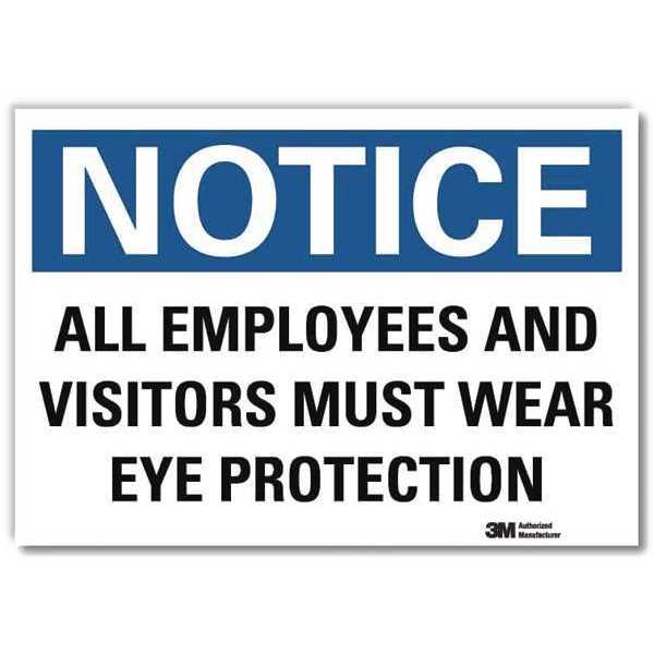 NoticeSign, ReflectSelfAdhVinyl, 7inWx5inH, U5-1044-RD_7X5