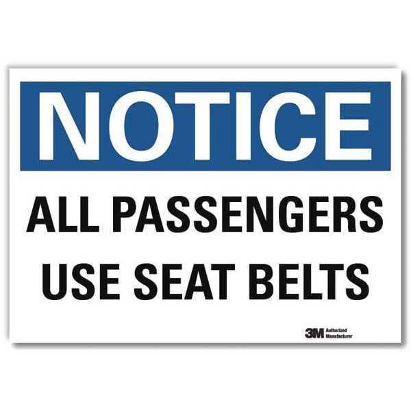 Notice Sign, 5 in H, 7 in W, Aluminum, Horizontal Rectangle, English, U5-1051-RD_7X5