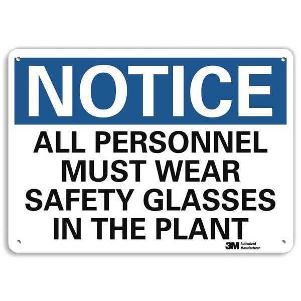 Notice Sign, RecycldReflecAlum, 10inWx7inH, U5-1053-RA_10X7