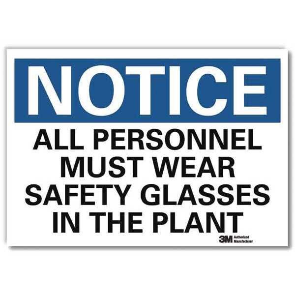 NoticeSign, ReflcSelfAdhVinyl, 14inWx10inH, U5-1053-RD_14X10