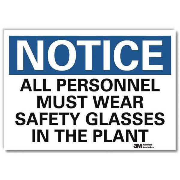 NoticeSign, ReflecSelfAdhVinyl, 10inWx7inH, U5-1053-RD_10X7