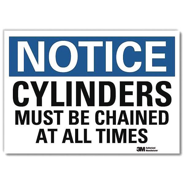 Notice Sign, 10 in H, 14 in W, Horizontal Rectangle, English, U5-1115-RD_14X10