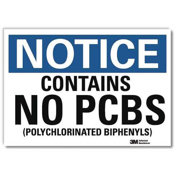 Notice Sign, 10 in H, 14 in W, Horizontal Rectangle, English, U5-1111-RD_14X10