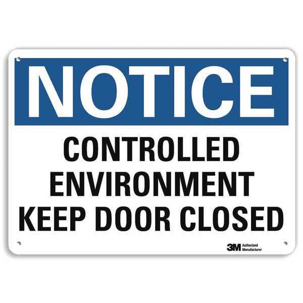 Notice Sign, 7 in H, 10 in W, Aluminum, Vertical Rectangle, English, U5-1112-RA_10X7