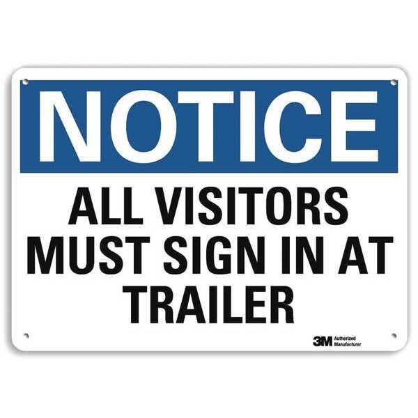 Notice Sign, 7 in H, 10 in W, Aluminum, Vertical Rectangle, English, U5-1066-RA_10X7