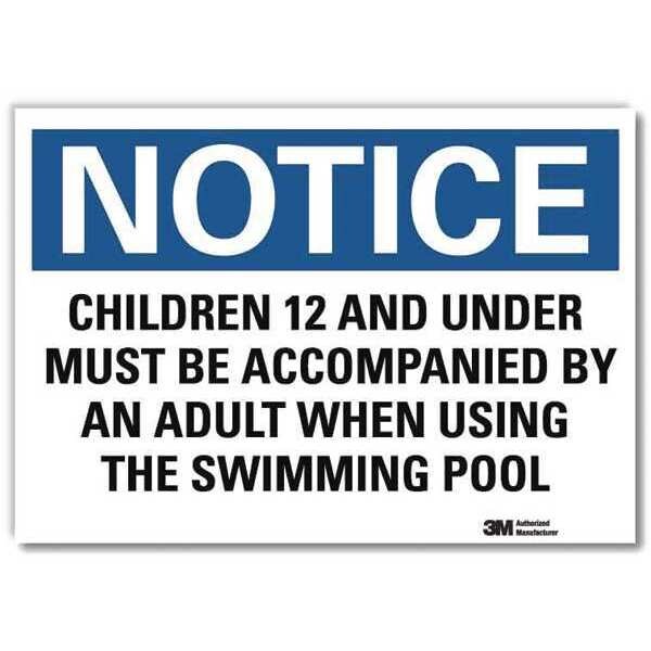 NoticeSign, ReflcSelfAdhVinyl, 14inWx10inH, U5-1095-RD_14X10
