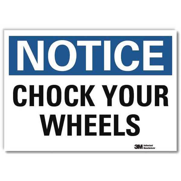Notice Sign, 5 in H, 7 in W, Reflective Sheeting, Horizontal Rectangle, English, U5-1096-RD_7X5