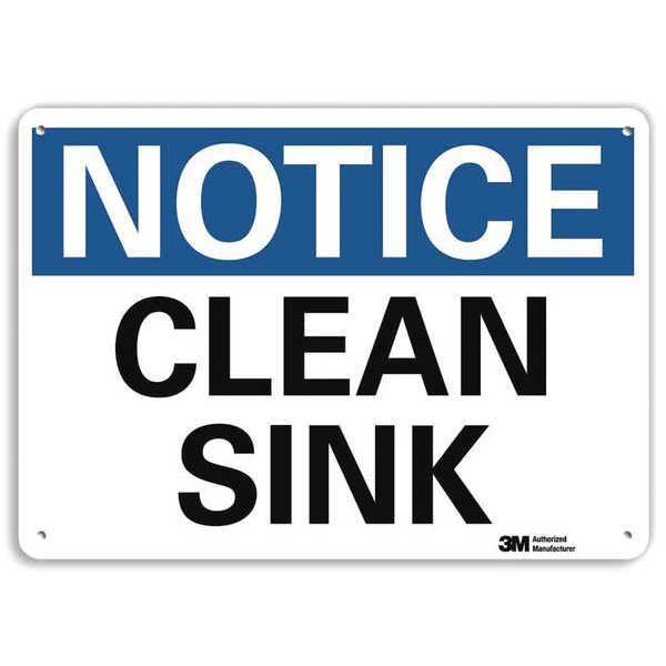 Notice Sign, RecycldReflecAlum, 10inWx7inH, U5-1102-RA_10X7