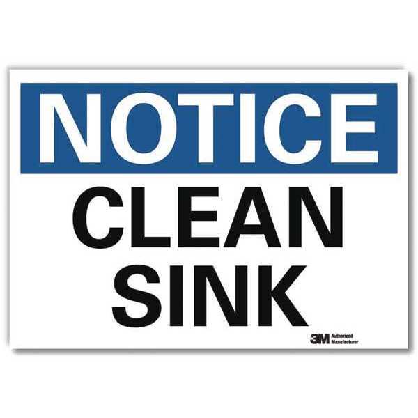 NoticeSign, ReflcSelfAdhVinyl, 14inWx10inH, U5-1102-RD_14X10