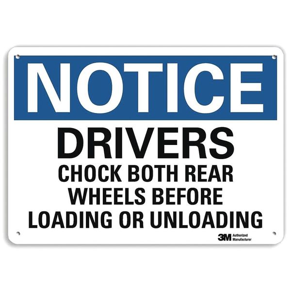 Notice Sign, 7 in H, 10 in W, Aluminum, Vertical Rectangle, English, U5-1154-RA_10X7
