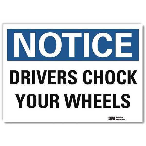 Notice Sign, 7 in H, 10 in W, Reflective Sheeting, Vertical Rectangle, English, U5-1155-RD_10X7