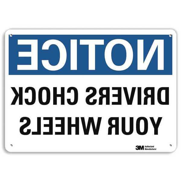 Notice Sign, 7 in H, 10 in W, Aluminum, Vertical Rectangle, English, U5-1156-RA_10X7
