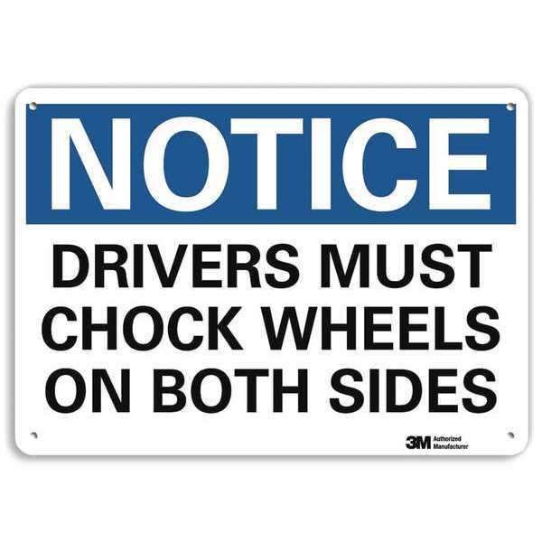 Notice Sign, 7 in H, 10 in W, Aluminum, Vertical Rectangle, English, U5-1157-RA_10X7