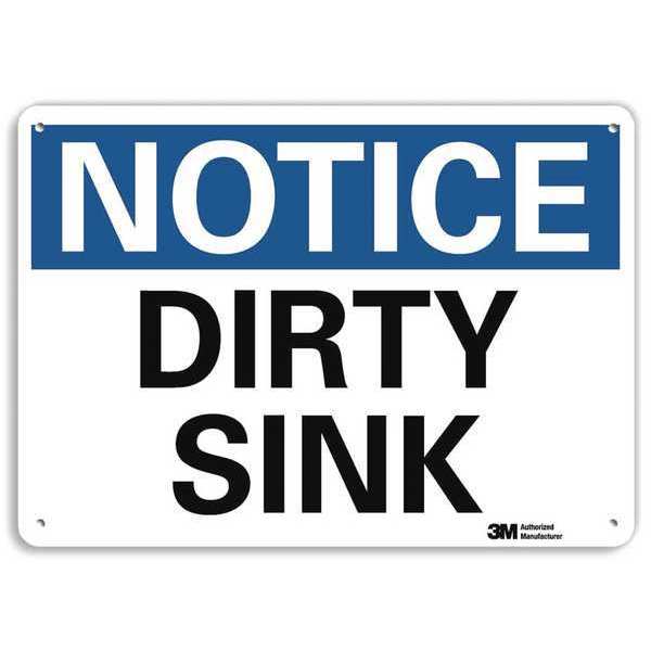 Notice Sign, RecycldReflecAlum, 10inWx7inH, U5-1121-RA_10X7
