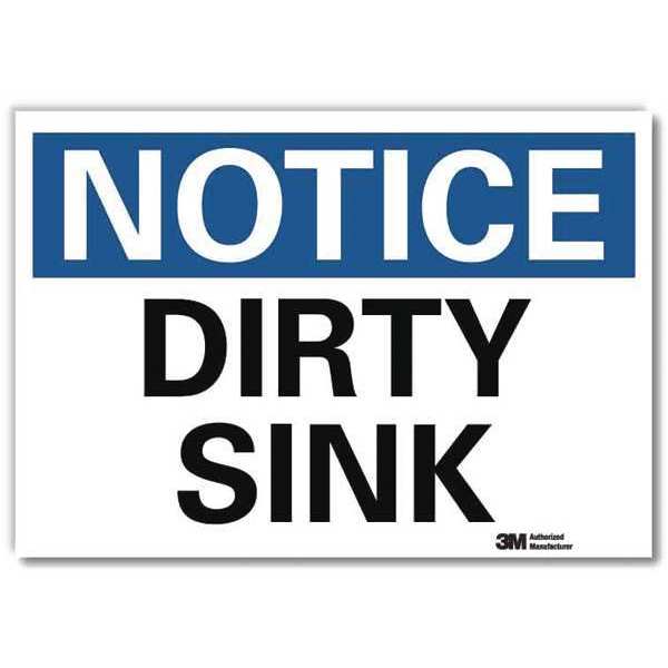 NoticeSign, ReflcSelfAdhVinyl, 14inWx10inH, U5-1121-RD_14X10