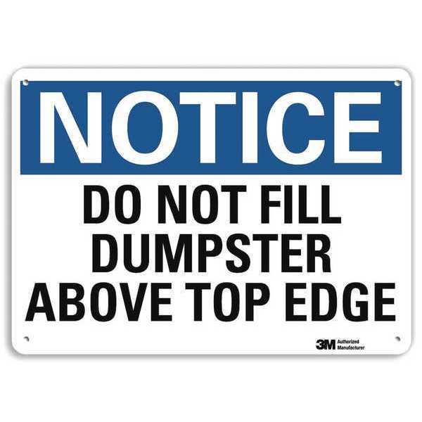 Notice Sign, RecycldReflecAlum, 10inWx7inH, U5-1136-RA_10X7