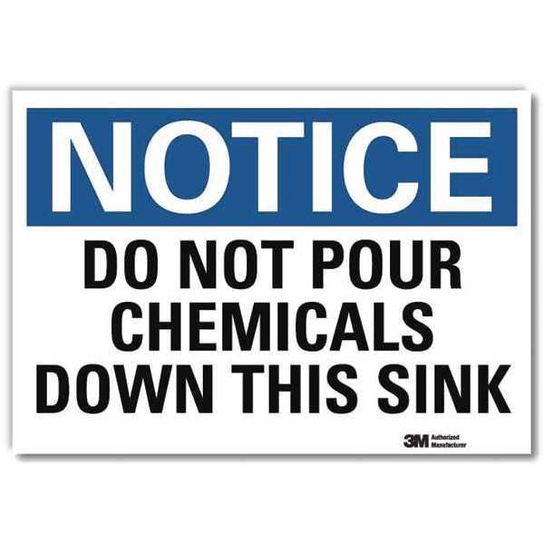 Notice Sign, 10 in H, 14 in W, Horizontal Rectangle, English, U5-1139-RD_14X10