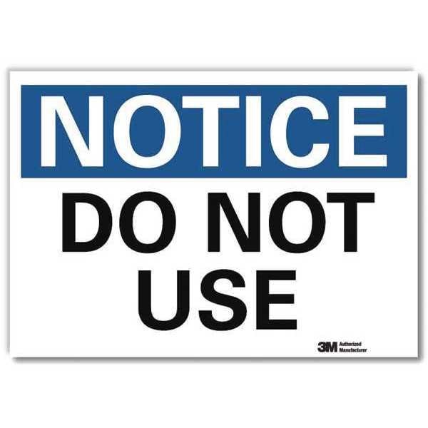 NoticeSign, ReflectSelfAdhVinyl, 7inWx5inH, U5-1150-RD_7X5