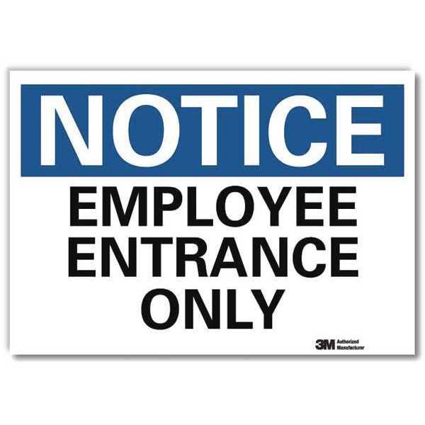 Notice Sign, 10\u0022 x 14\u0022, Vinyl, 10 in H, 14 in W, Reflective Sheeting, U5-1182-RD_14X10