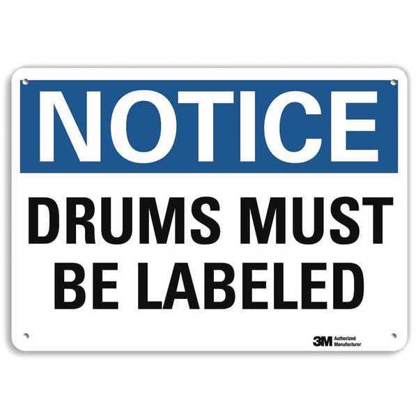 Notice Sign, 7 in H, 10 in W, Vertical Rectangle, English, U5-1160-RA_10X7